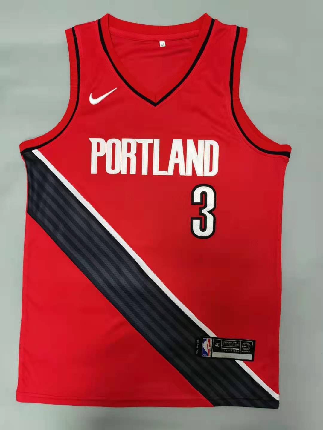 Men Portland Trail Blazers 3 Mccollum Red 2021 Nike Game NBA Jerseys